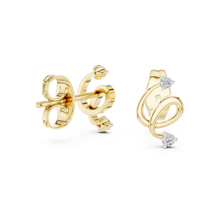 The Ambroisine — Round Collet Earrings