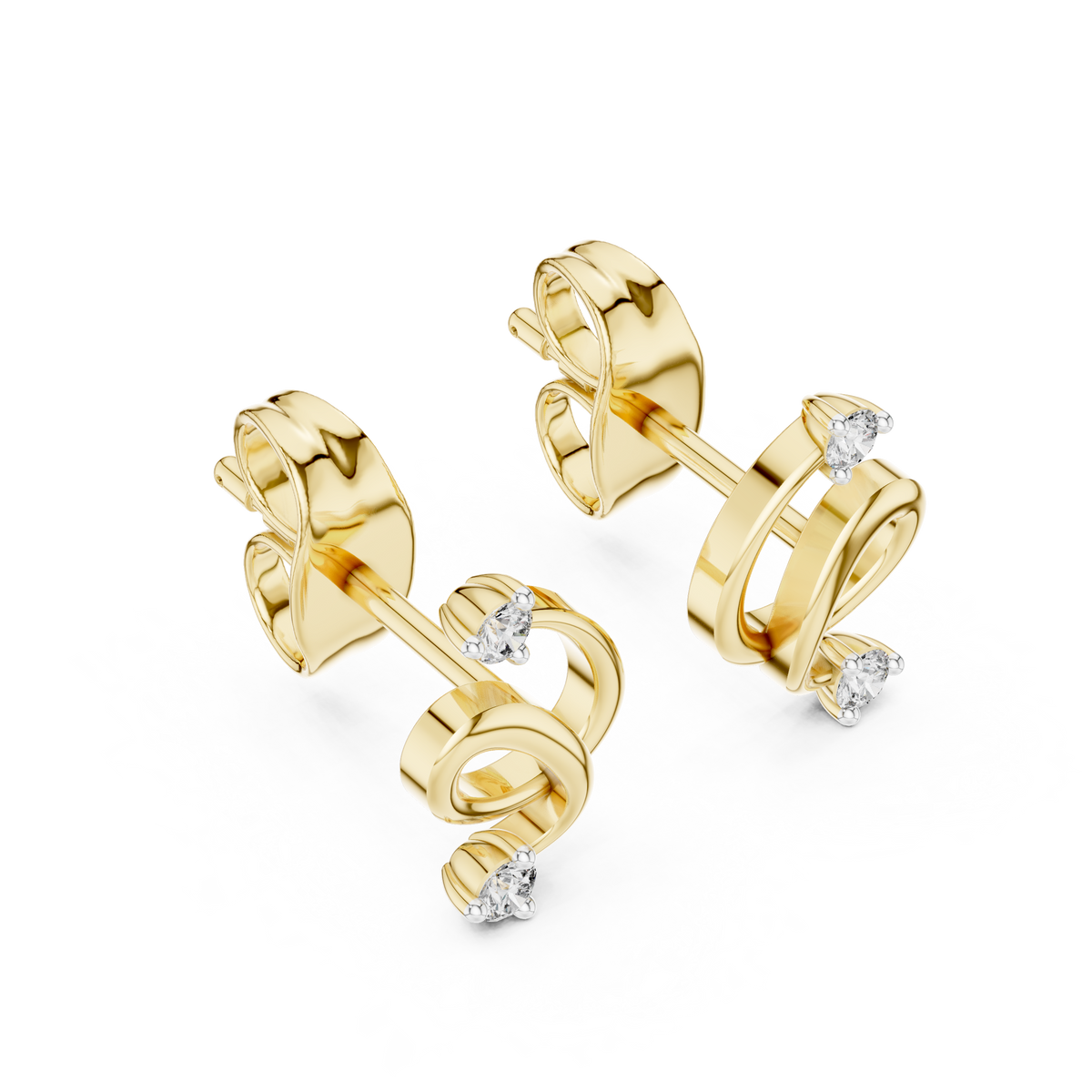 The Ambroisine — Round Collet Earrings