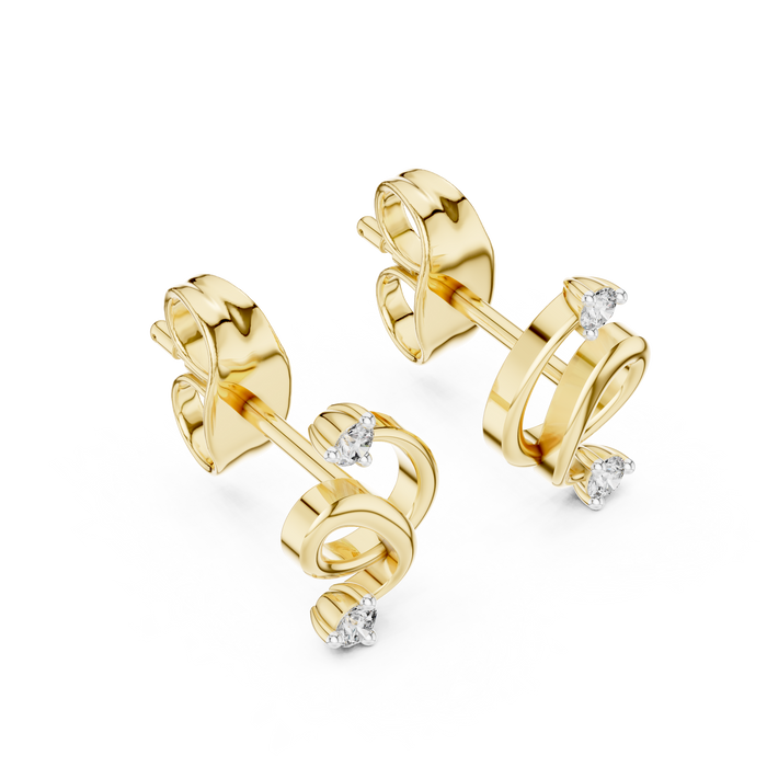 The Ambroisine — Round Collet Earrings
