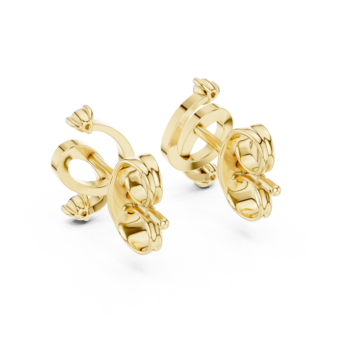 The Ambroisine — Round Collet Earrings