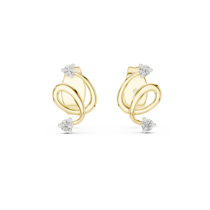 The Ambroisine — Round Collet Earrings