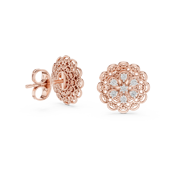 The Belladone — Round Pavé Earrings
