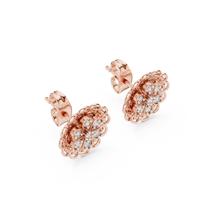 The Belladone — Round Pavé Earrings