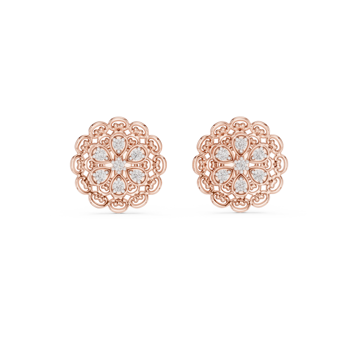 The Belladone — Round Pavé Earrings