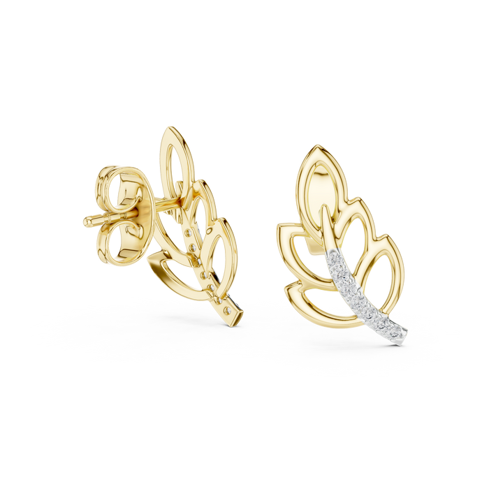 The Cyrenne — Round Diamond Earrings