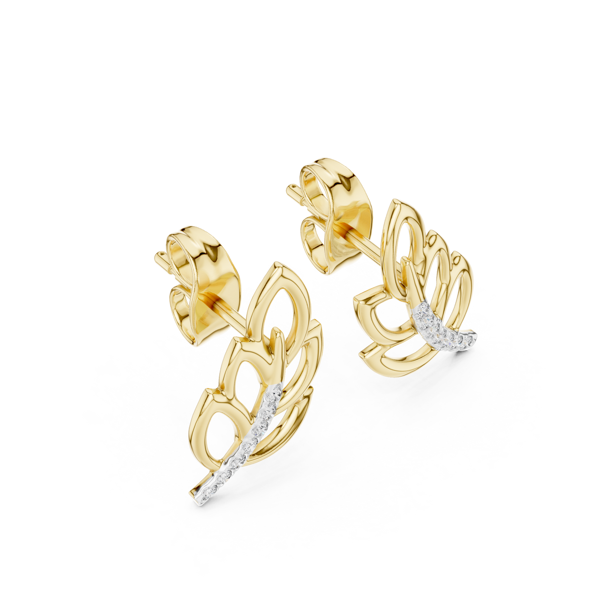 The Cyrenne — Round Diamond Earrings