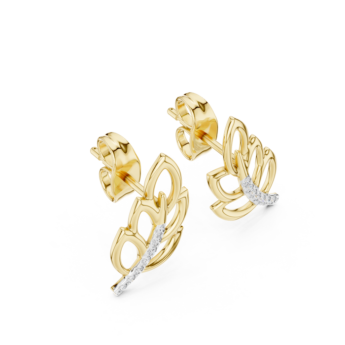 The Cyrenne — Round Diamond Earrings