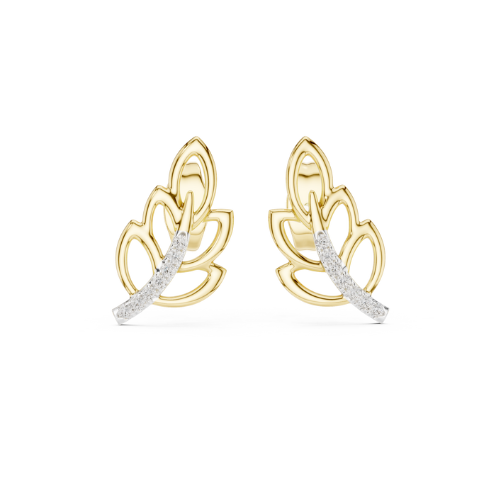 The Cyrenne — Round Diamond Earrings