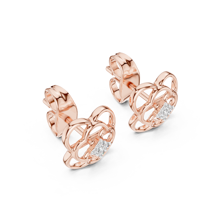 The Delacourt — Round Collet Earrings