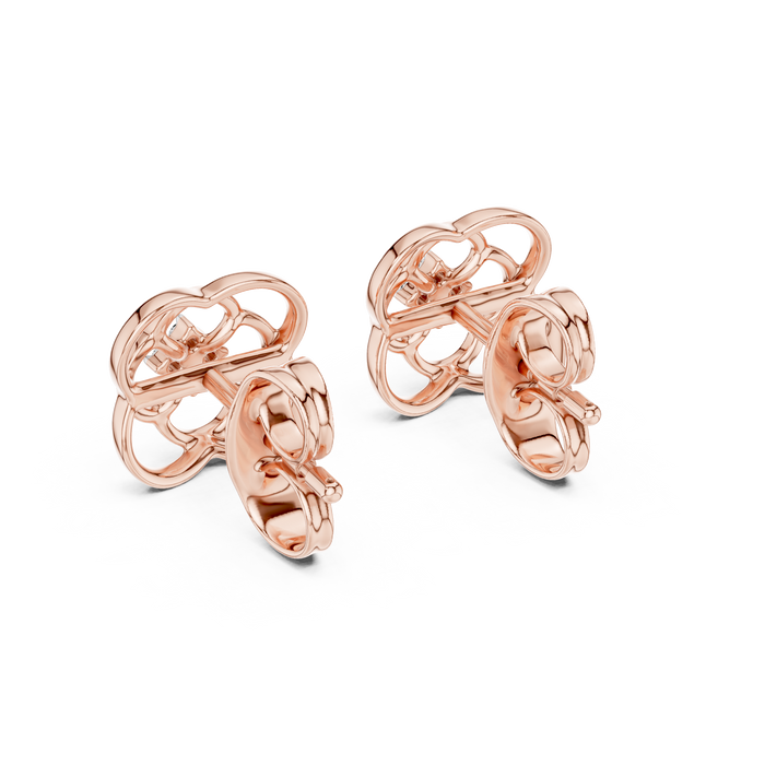 The Delacourt — Round Collet Earrings
