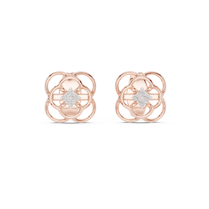 The Delacourt — Round Collet Earrings