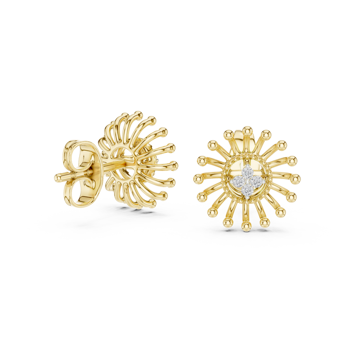 The Elouande — Round Collet Earrings