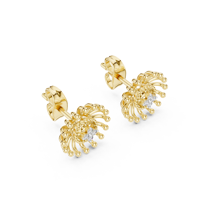 The Elouande — Round Collet Earrings