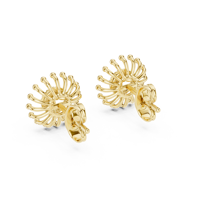 The Elouande — Round Collet Earrings