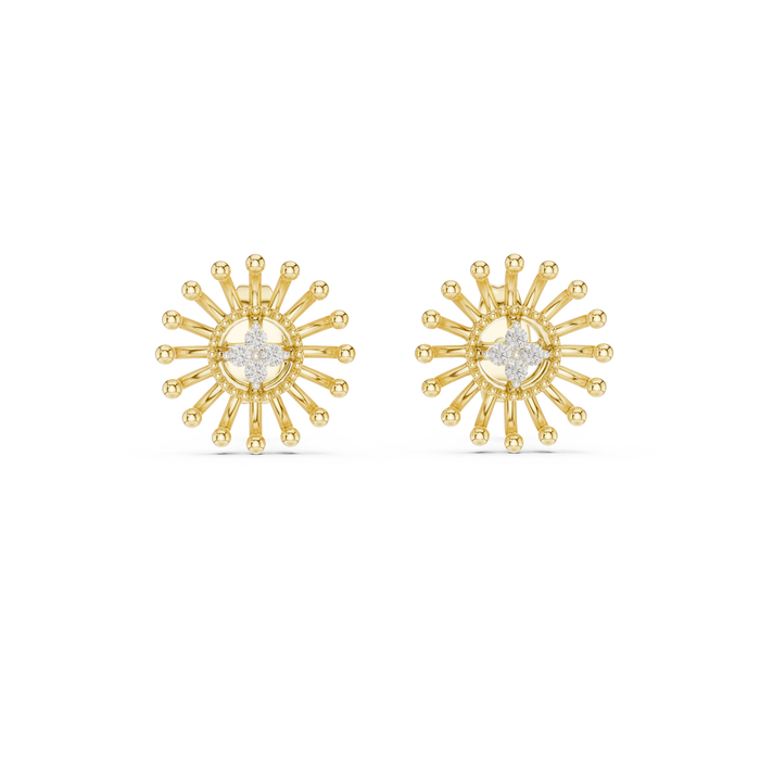 The Elouande — Round Collet Earrings