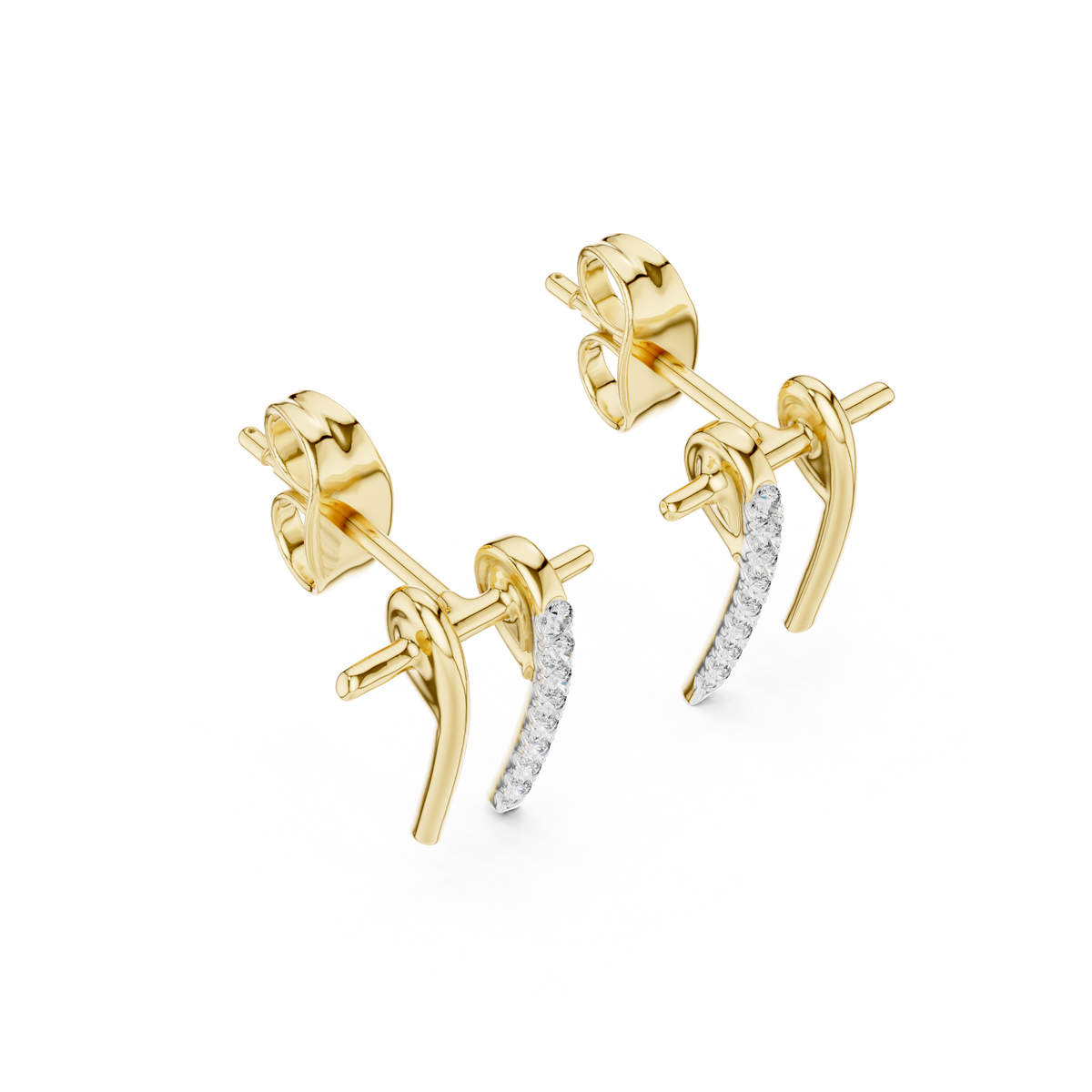 The Fantasque — Round Diamond Earrings