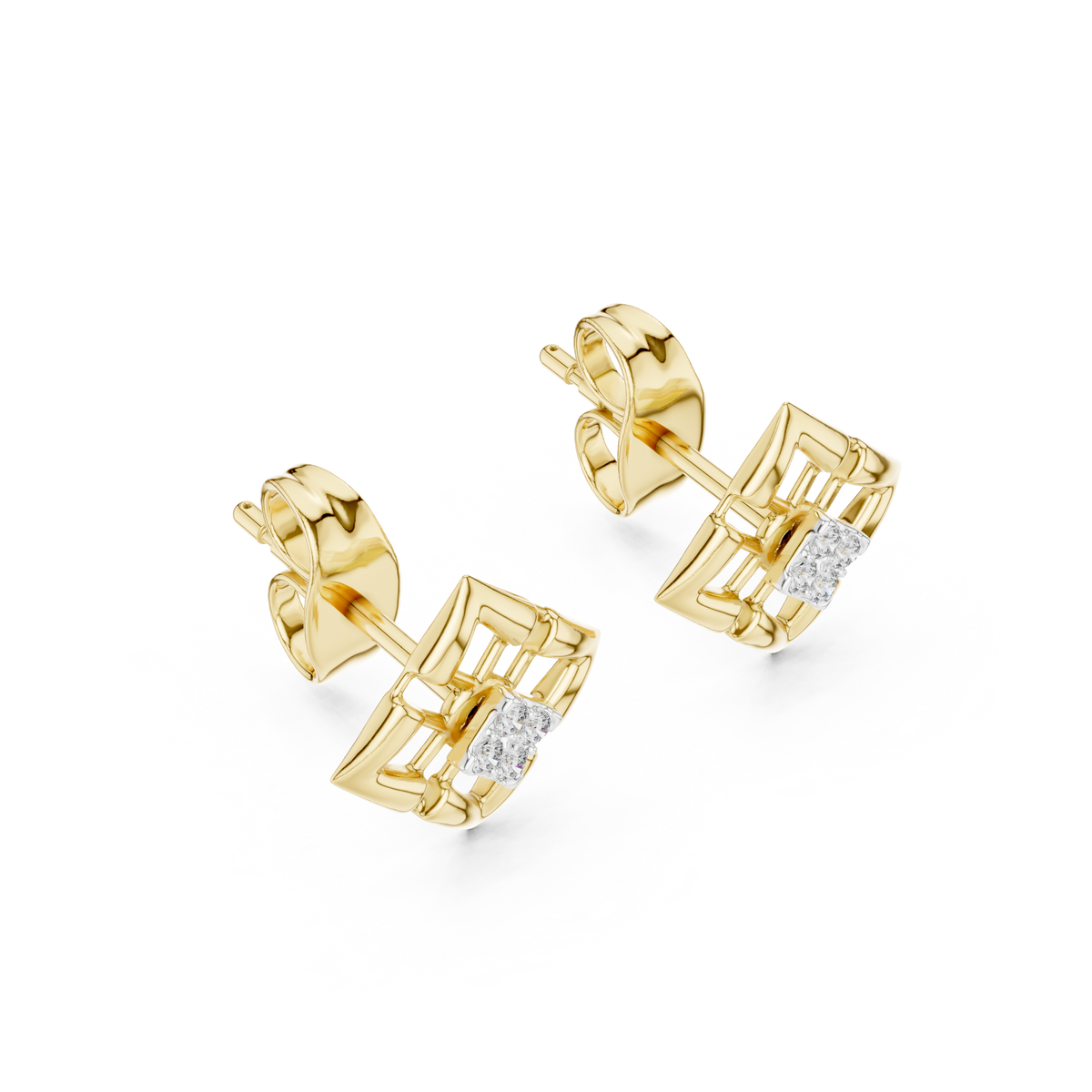 The Gwendolyne — Round Diamond Earrings
