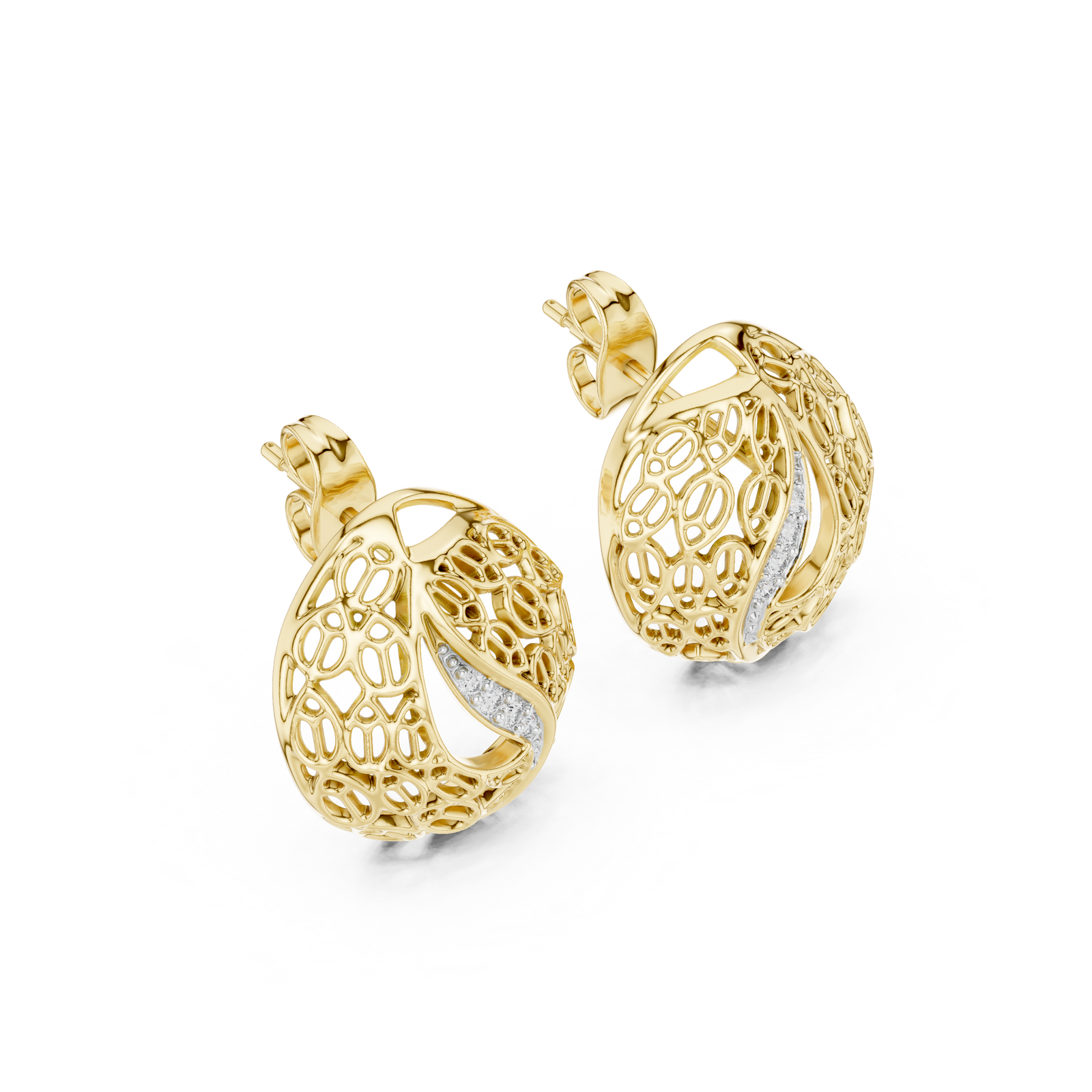 The Herisande — Round Pavé Earrings