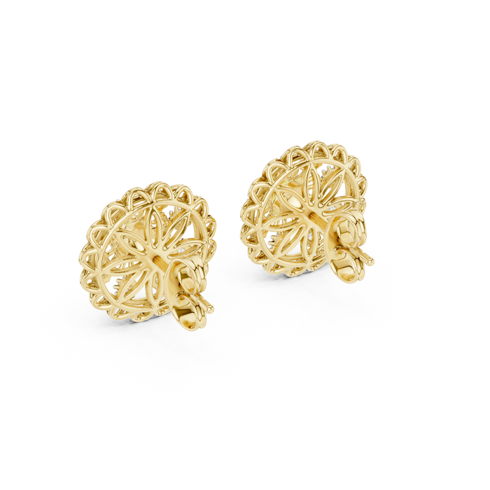 The Isaudine — Round Collet Earrings