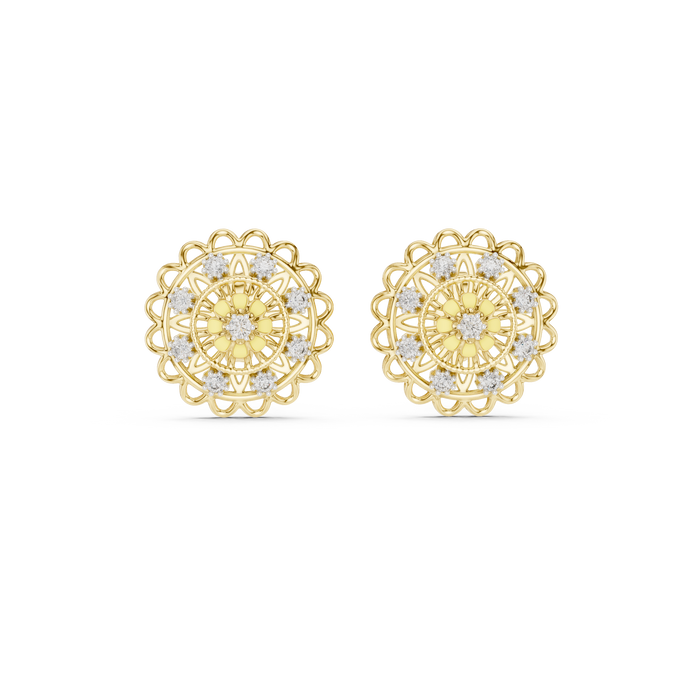 The Isaudine — Round Collet Earrings