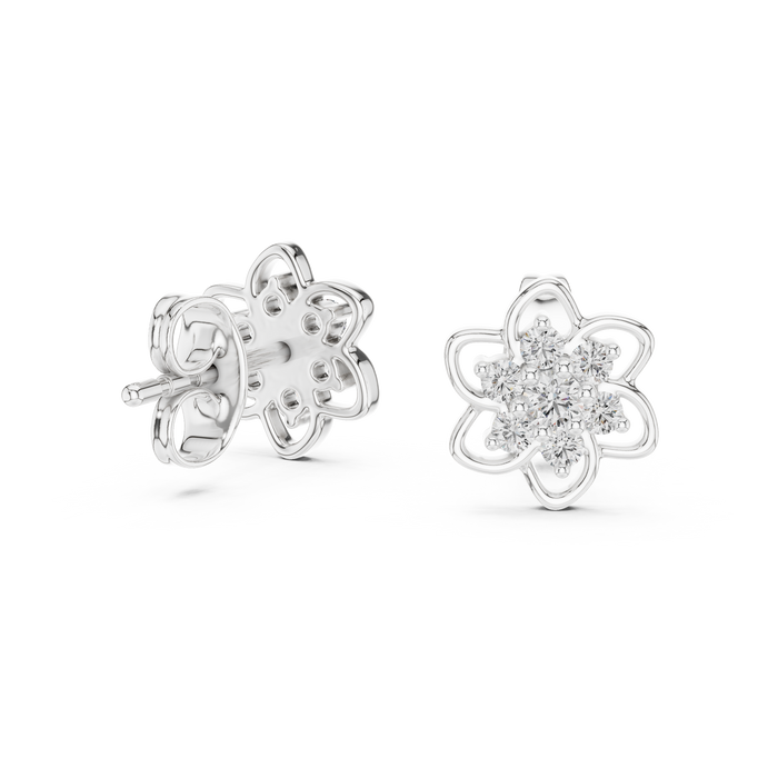 The Maelienne — Round Collet Earrings