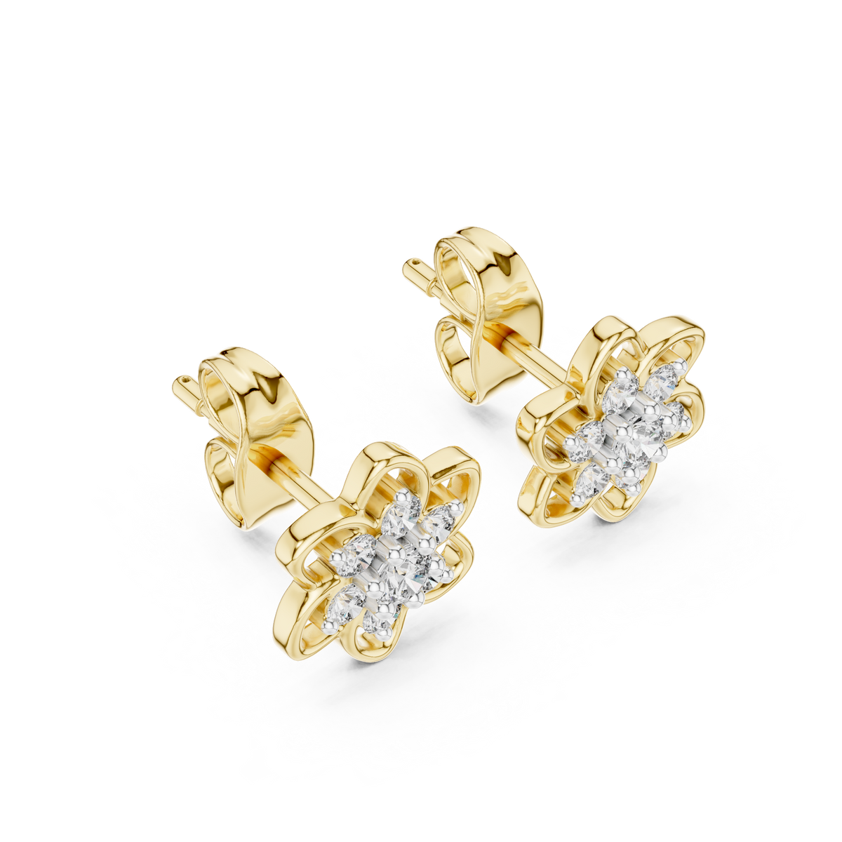 The Maelienne — Round Collet Earrings