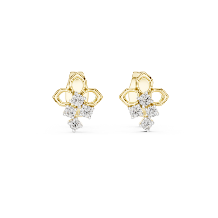 The Nocturne — Round Collet Earrings