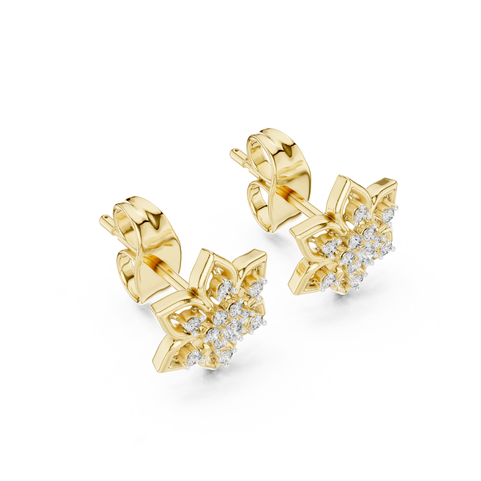 The Oredane — Round Collet Earrings