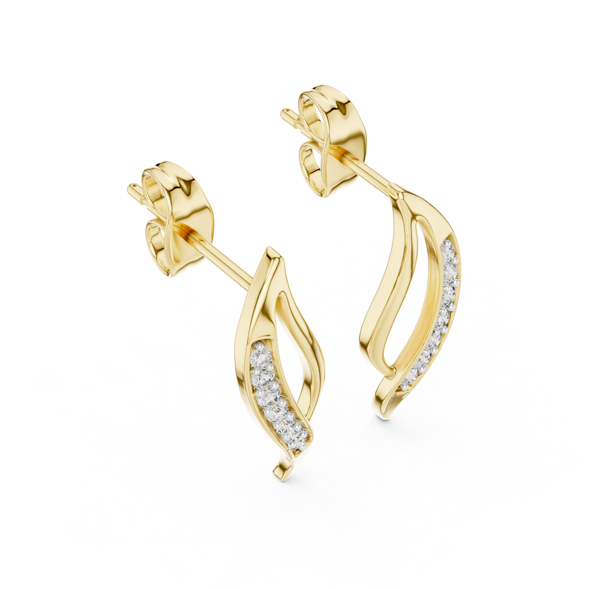 The Perleanne — Round Pavé Earrings