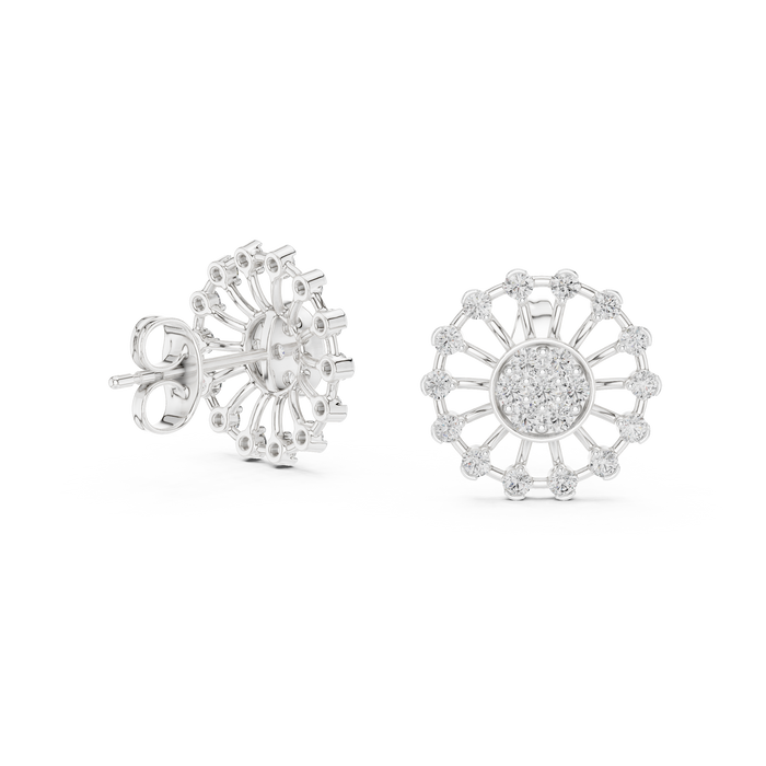 The Ulyssande — Round Pavé Earrings