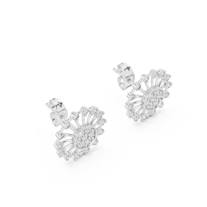 The Ulyssande — Round Pavé Earrings
