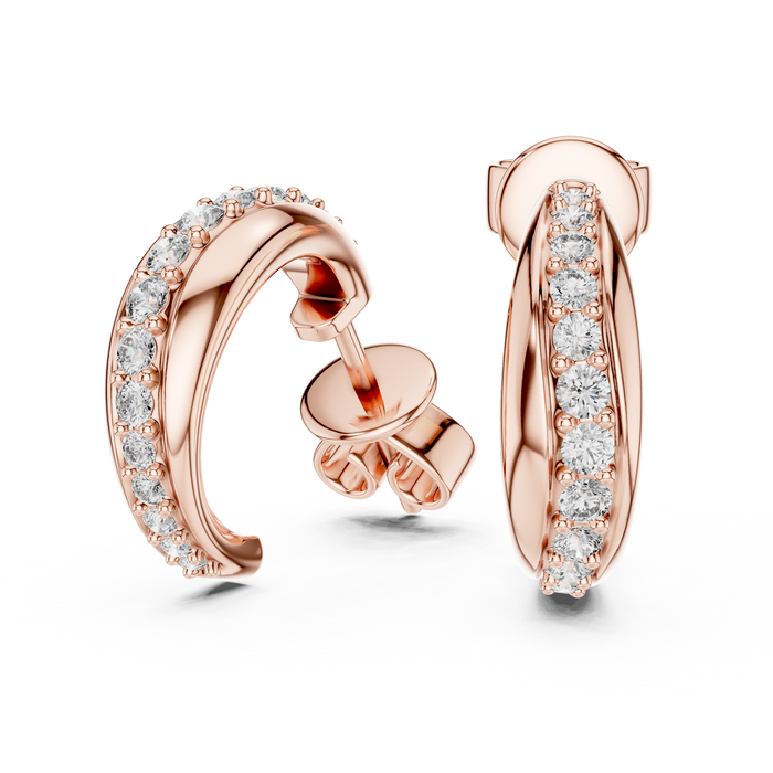 The Maëlys — Round Pavé Drop Earrings