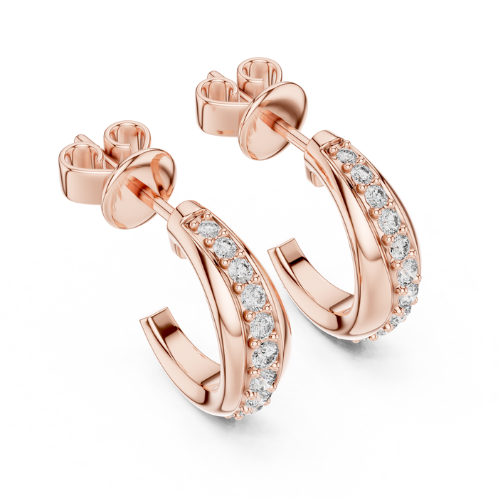 The Maëlys — Round Pavé Drop Earrings