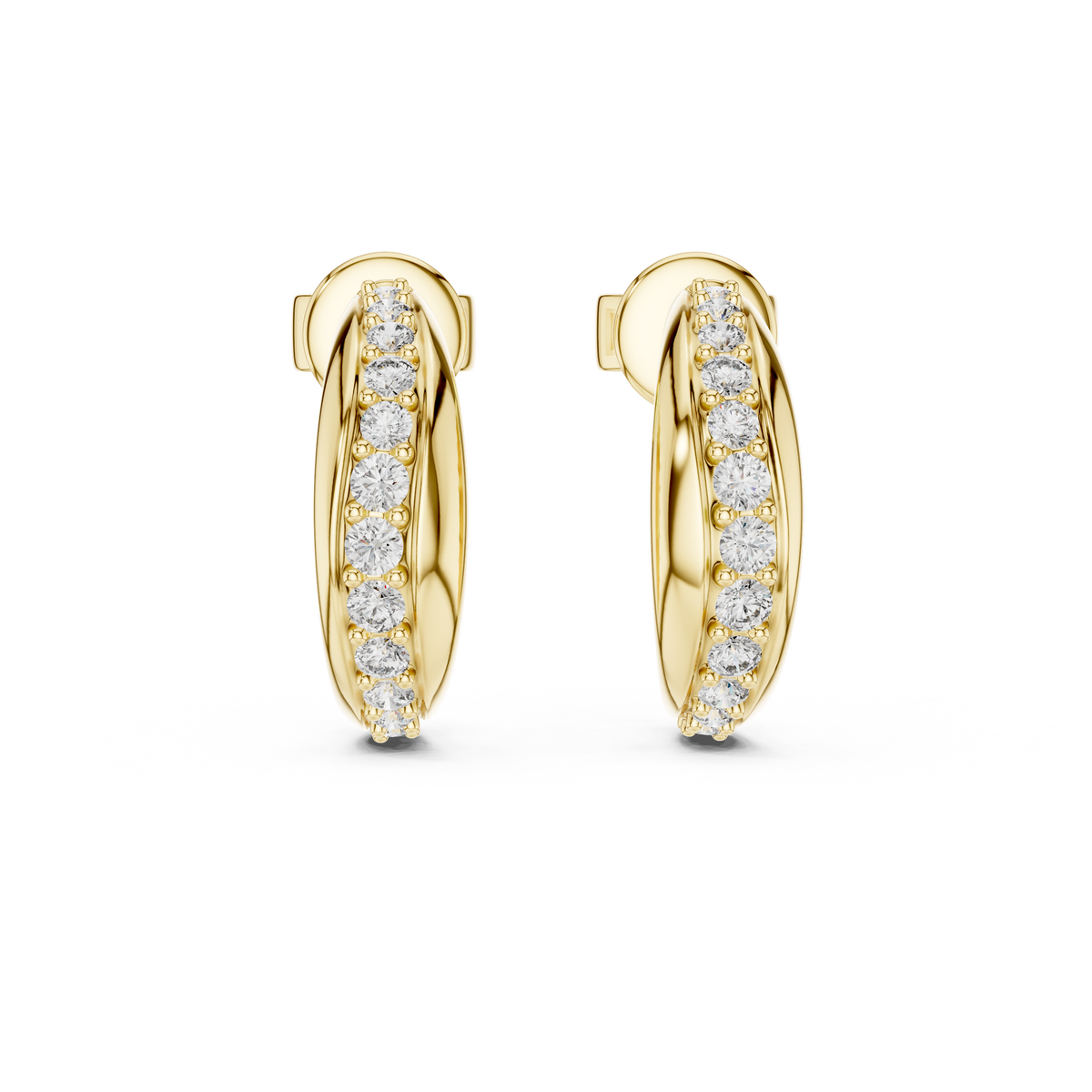 The Maëlys — Round Pavé Drop Earrings