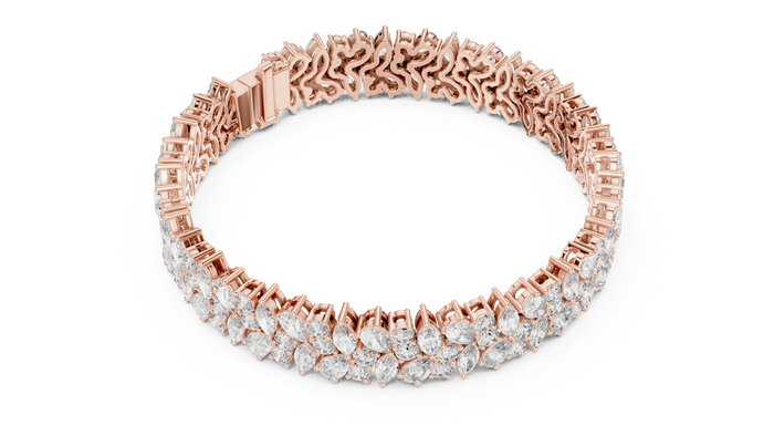 The Lisandre — Pear Eternity Tennis Bracelet