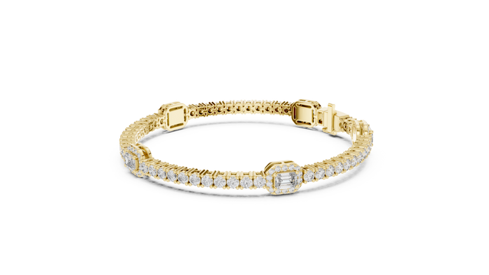 The Blancheur — Emerald Eternity Tennis Bracelet