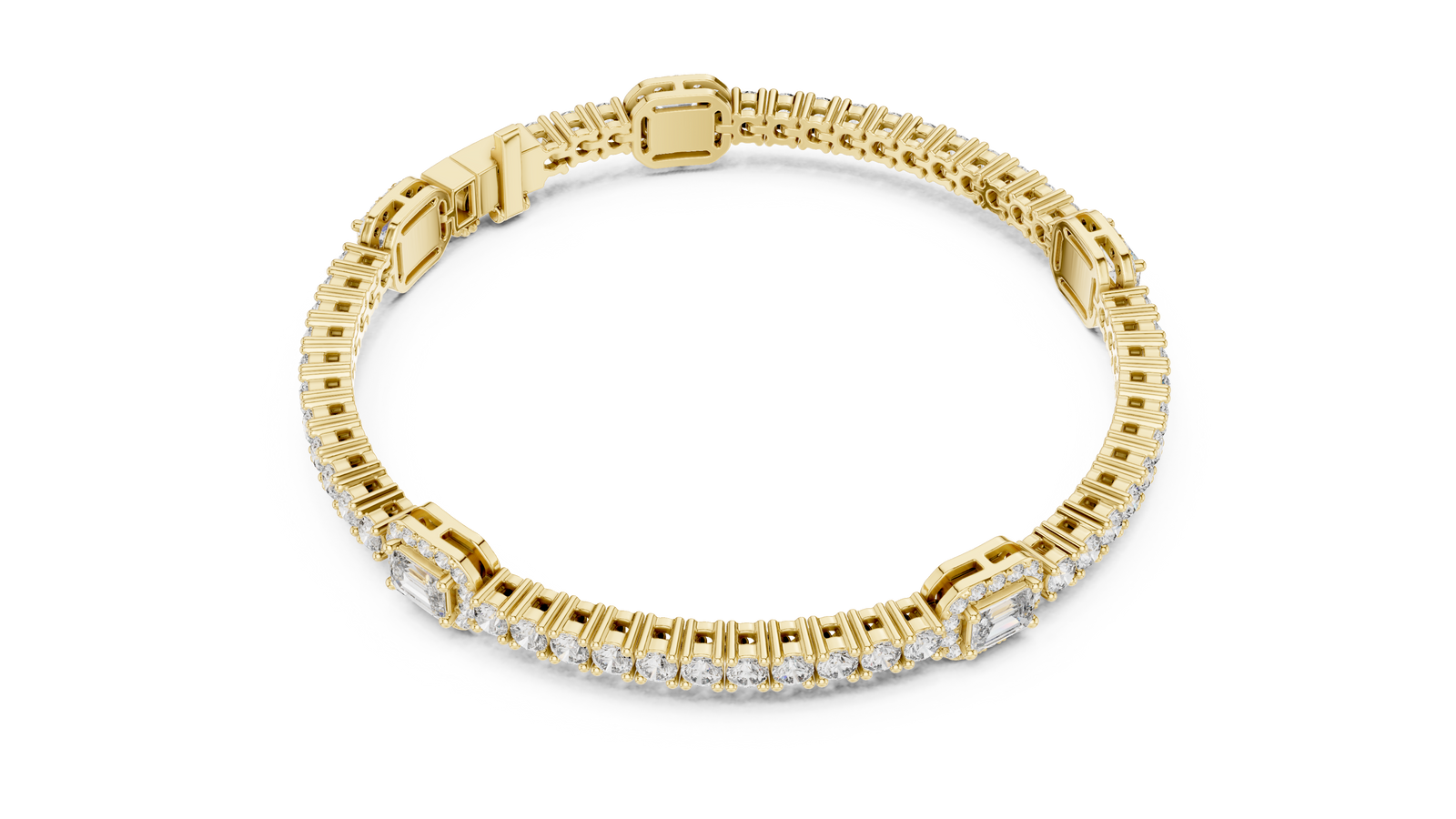 The Blancheur — Emerald Eternity Tennis Bracelet