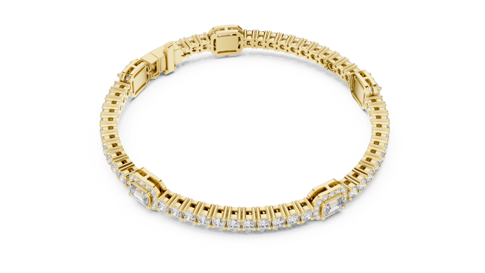 The Blancheur — Emerald Eternity Tennis Bracelet