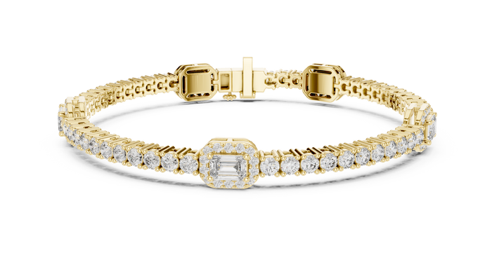 The Blancheur — Emerald Eternity Tennis Bracelet