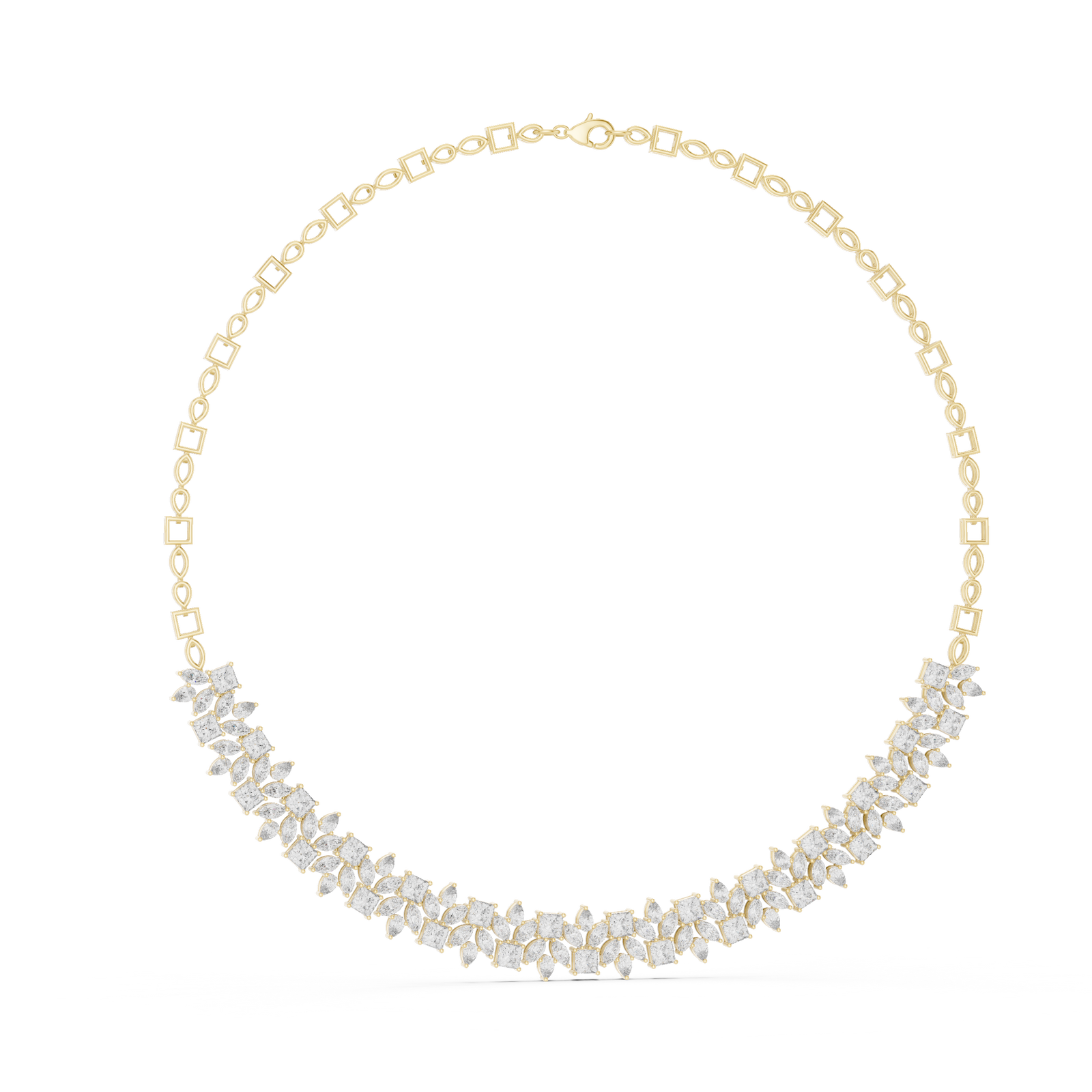 The Clarisse — Princess Cluster Necklace