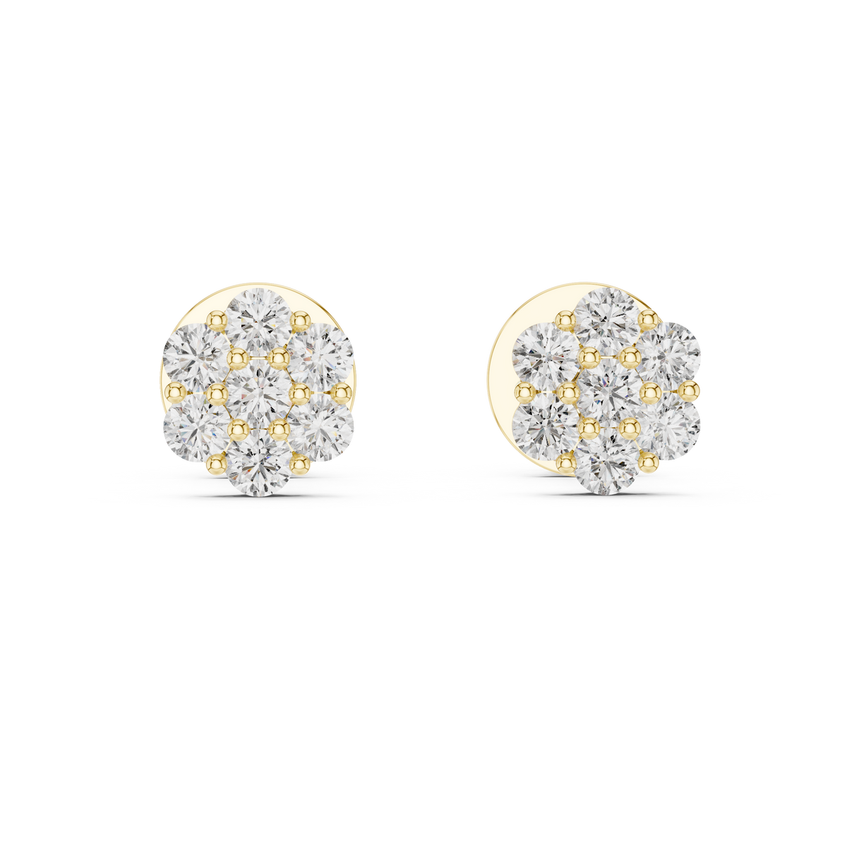 Adèle Round Cluster Stud Earrings