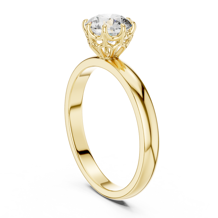 Fleur Slender Classic Solitaire Lab-Grown Diamond Ring