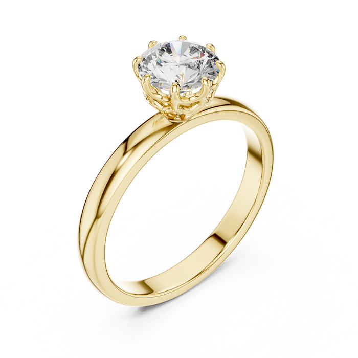 Fleur Slender Classic Solitaire Lab-Grown Diamond Ring