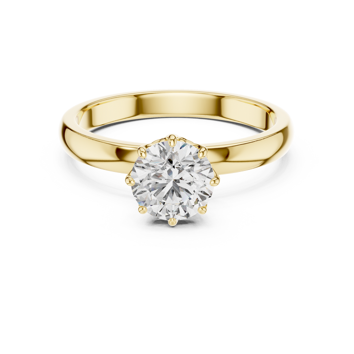 Fleur Slender Classic Solitaire Lab-Grown Diamond Ring