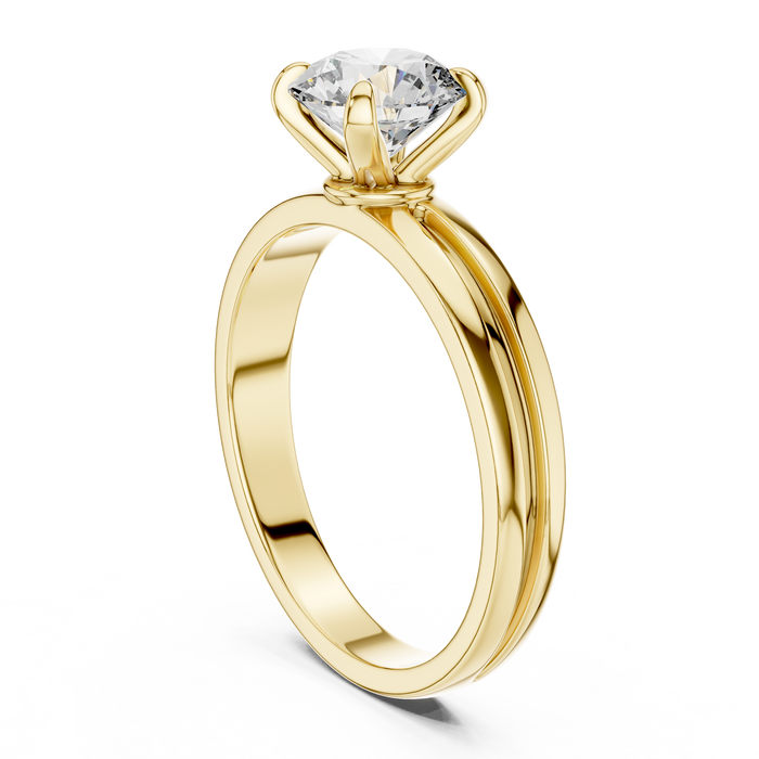 Aria Split-Shank Solitaire Lab-Grown Diamond Ring