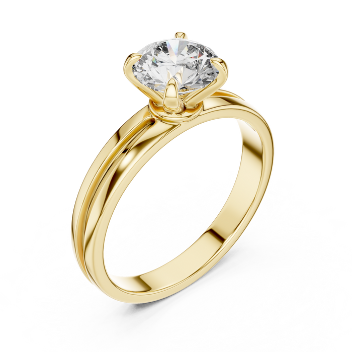 Aria Split-Shank Solitaire Lab-Grown Diamond Ring