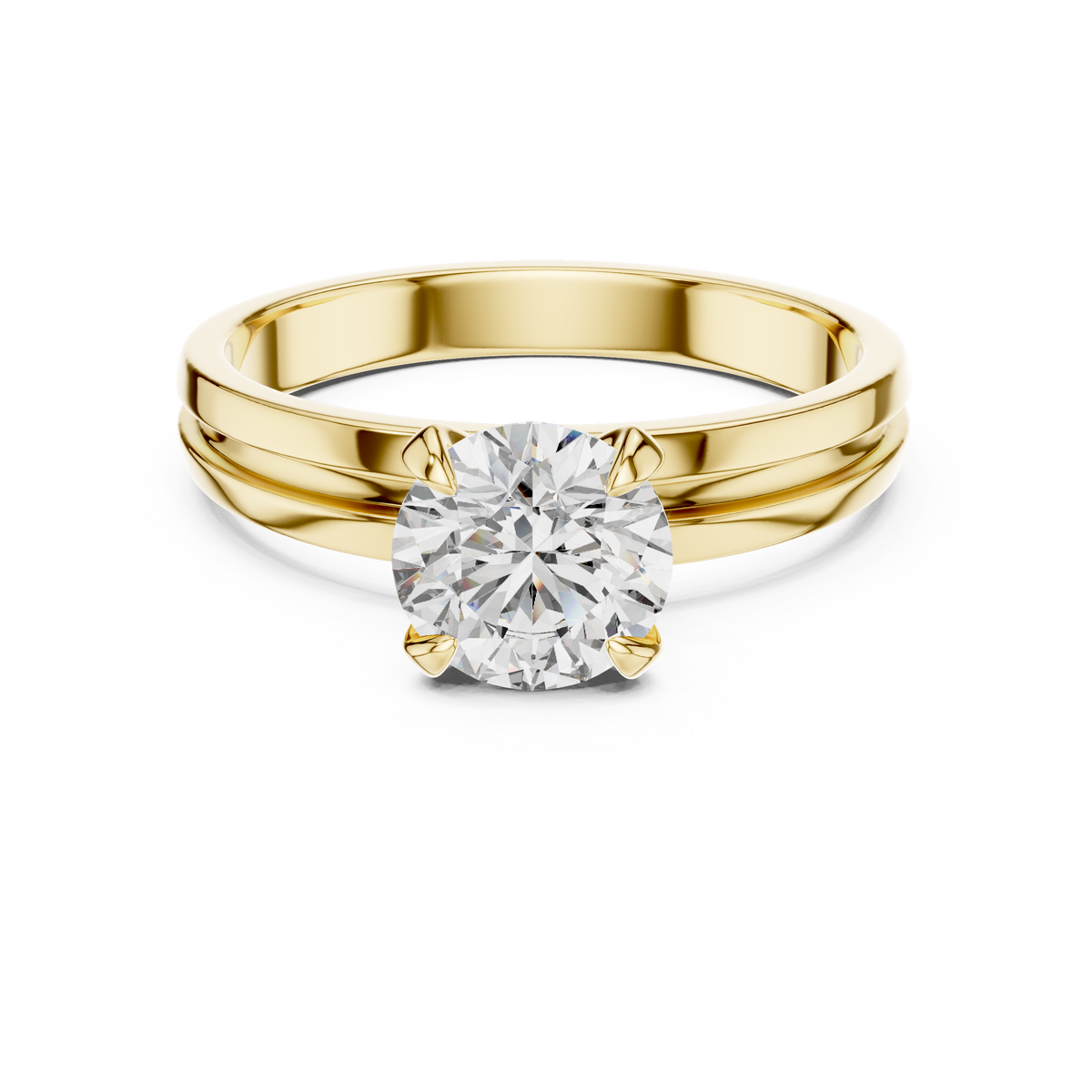 Aria Split-Shank Solitaire Ring