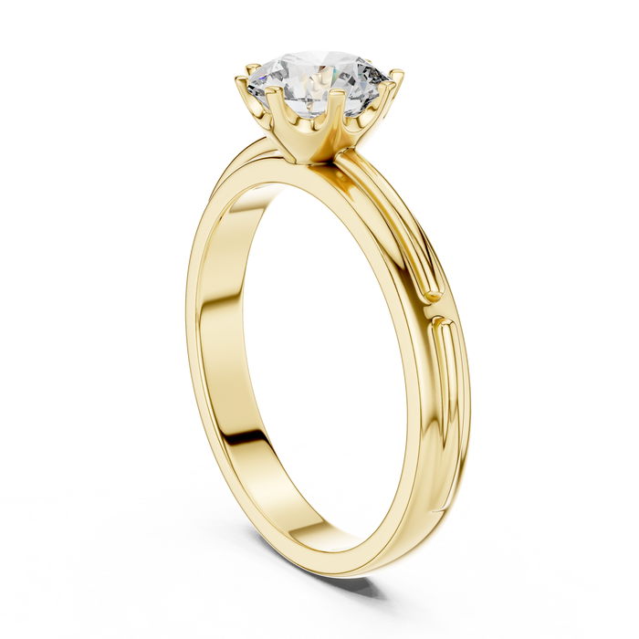 Bella Bypass Split-Shank Solitaire Lab-Grown Diamond Ring
