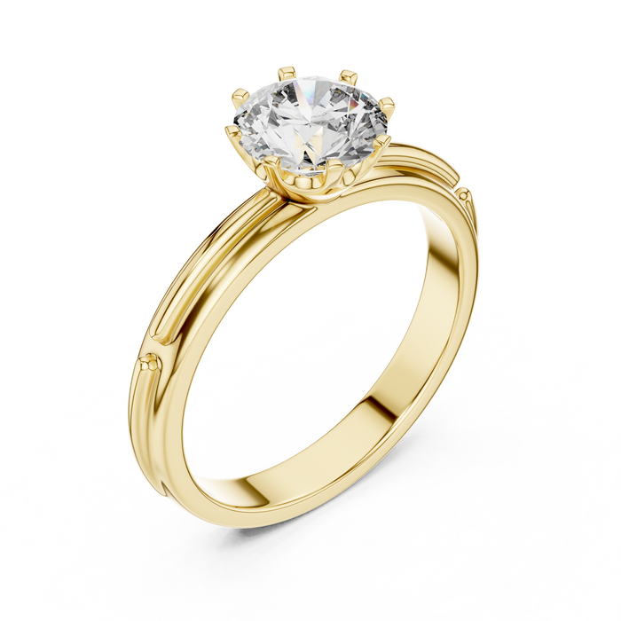 Bella Bypass Split-Shank Solitaire Lab-Grown Diamond Ring