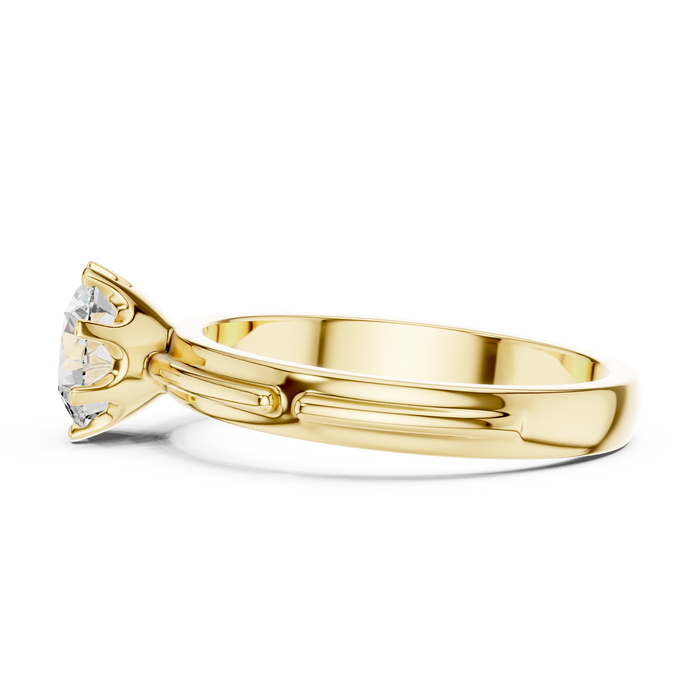 Bella Bypass Split-Shank Solitaire Lab-Grown Diamond Ring